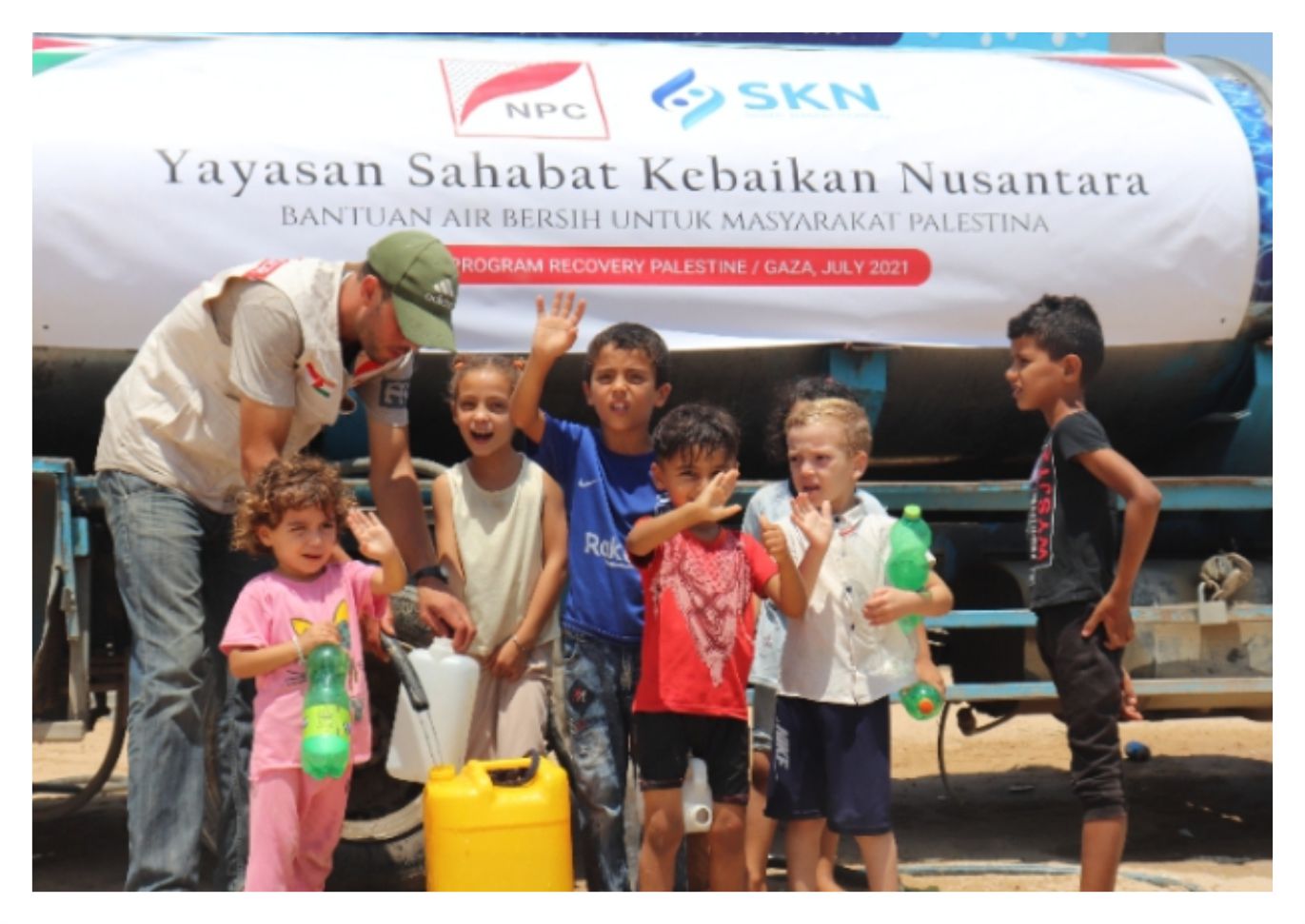 SKN dan Zafa Tour Salurkan Bantuan Air Bersih untuk Palestina Bersama NPC